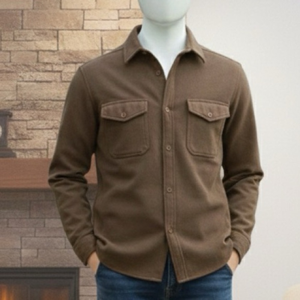 New Outerknown 100% organic cotton beach wood Chroma blanket shirt mens S,M,L,XL